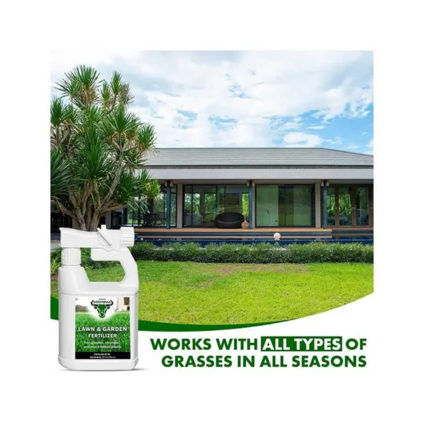 Persist Green Bull – 32oz Liquid Grass Fall Fertilizer Sprayer for Lawn and Garden Soil – Naturally Enhances Green and Creates Nitrogen Rich Plant Soil, Naturally Based Fertilizer for Greener Plants